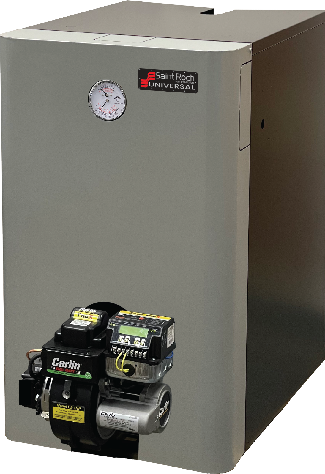 Saint Roch Universal Series cast-iron oil boiler with oil burner